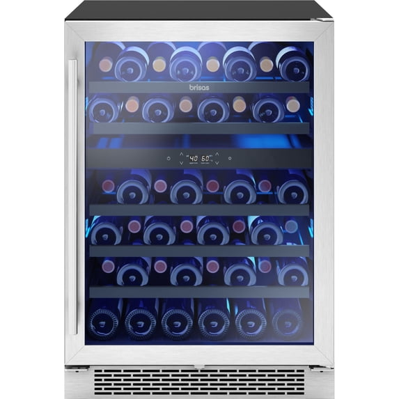 Zephyr Bwn24c02ag Brisas 24" Wide 46 Bottle Capacity Built-In Or Freestanding Wine Cooler