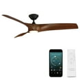 thumbnail image 1 of Zephyr 62" Matte Black/Distressed Koa Dimmable LED Smart Ceiling Fan with Remote Control, 1 of 11