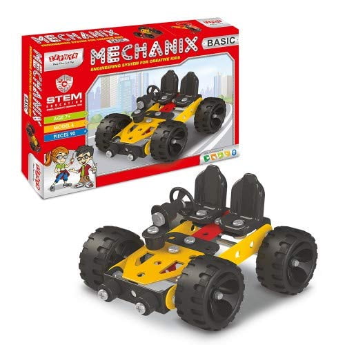 Zephyr Mechanix Basic STEM Metal Construction Set Toy Yellow 90-Piece