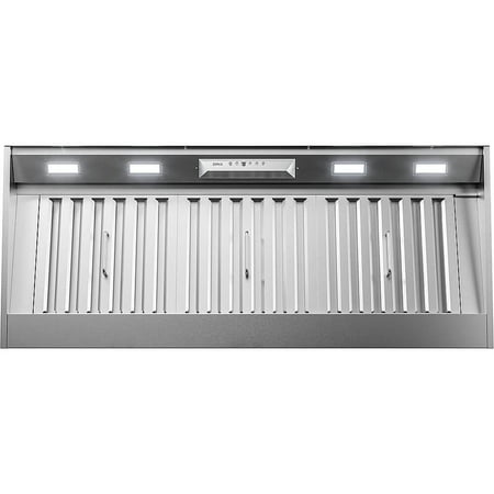 Zephyr - Monsoon I 48 in. 1200 CFM Insert Mount Range Hood with LED Light in Stainless Steel - Stainless steel