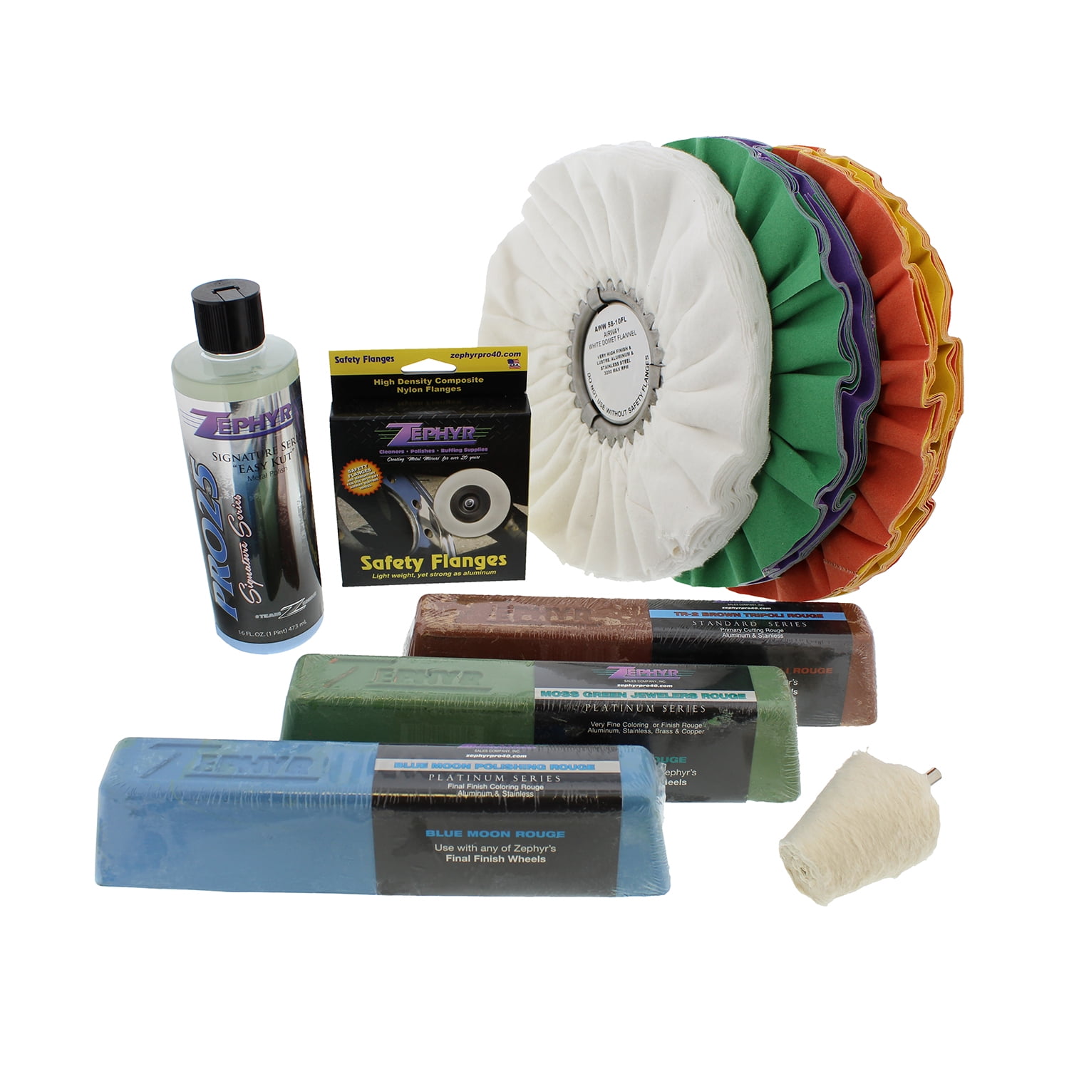Zephyr Ultra Shine Signature Series Polishing Kit With Rouge and Wheels