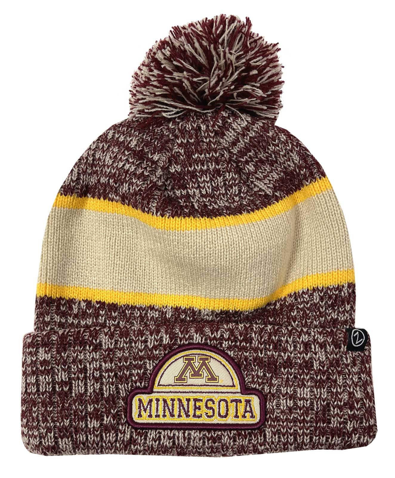 Move U  Minnesota Sports Themed Ribbed Knit Beanie Hat with Pom