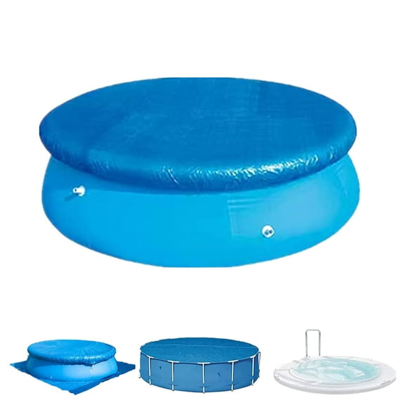 ZephyrZing Solar Pool Covers - 6 8 10 12 15 ft Pool Cover for Above Ground Pool & In-Ground Pool, 2022 Upgraded Waterproof Dustproof Summer Pool Cover with Drawstring for Inflatable(6ft)