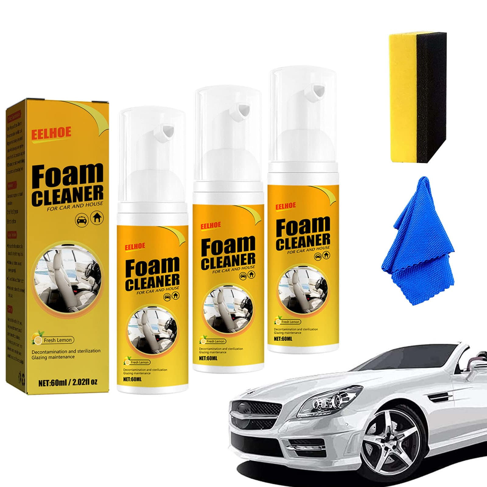 ZephyrZing Car Magic Foam Cleaner Neat Freaks Multipurpose Foam