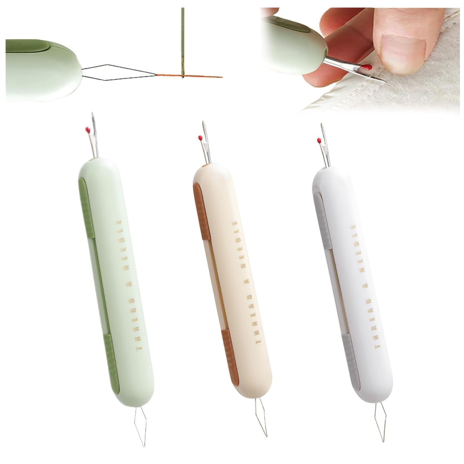 ZephyrZing Generic 2 in 1 Needle Threader Seam Ripper 2024 Upgraded