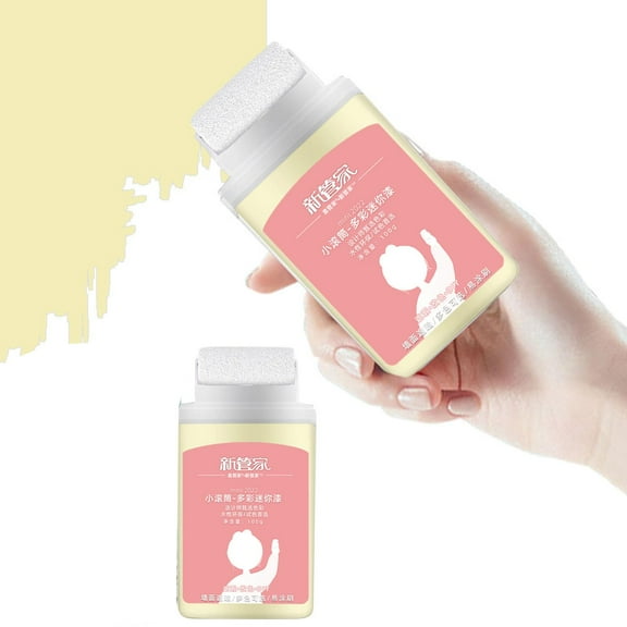 ZephyrZing Wall Repair Rolling Brush - Roll On Spackle Wall Repair Kit Small Roller Wall Patching Brush Mini Wall Refinishing Paint Stick DIY Renovation Wall Spackle Roller Wall Fix(Yellow)