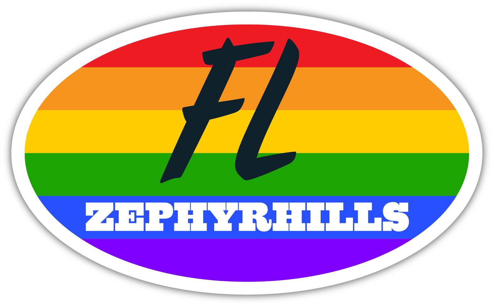 Autocollant Décalque Zephyrhills Florida – Skyline Et Monuments – Vinyle Découpé, Neuf