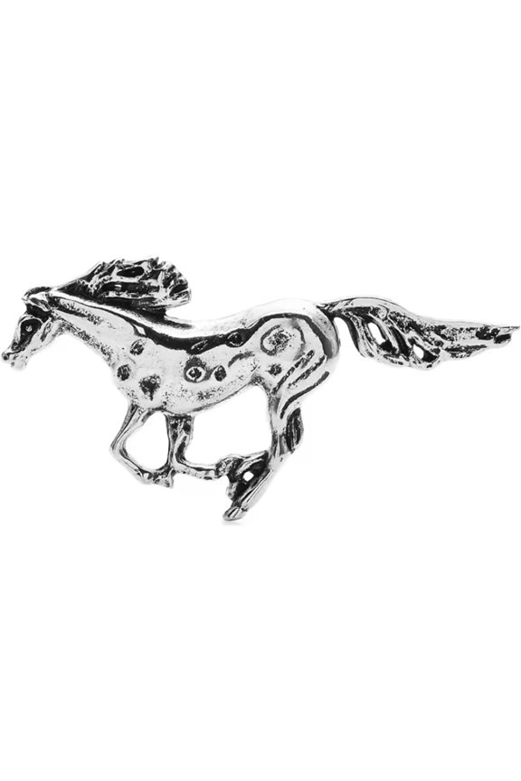 2.6 * 4.8cm Vintage Horse Brooch Pins Accessory Animal Metal Pin For Suit