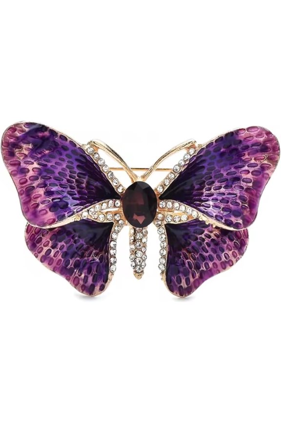 2.88 * 9.1cm Enamel Butterfly Brooch Insect Pin Women Accessory