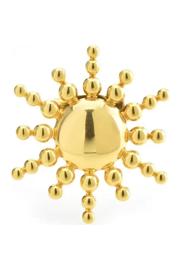 3.5 * 3.0cm Stainless Steel Sun Brooches For Women Flower Party Office Brooch Pins
