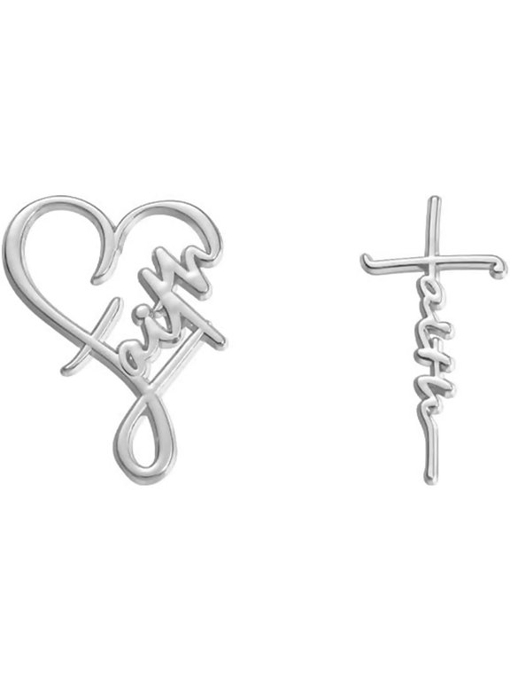 Cross Brooch Pin for Women Men Cute Cross Brooch Metal Badge Pin Laple Religious Faith Brooches and Pins Hat Bag Shirt Decoration Jewelry Easter Pack