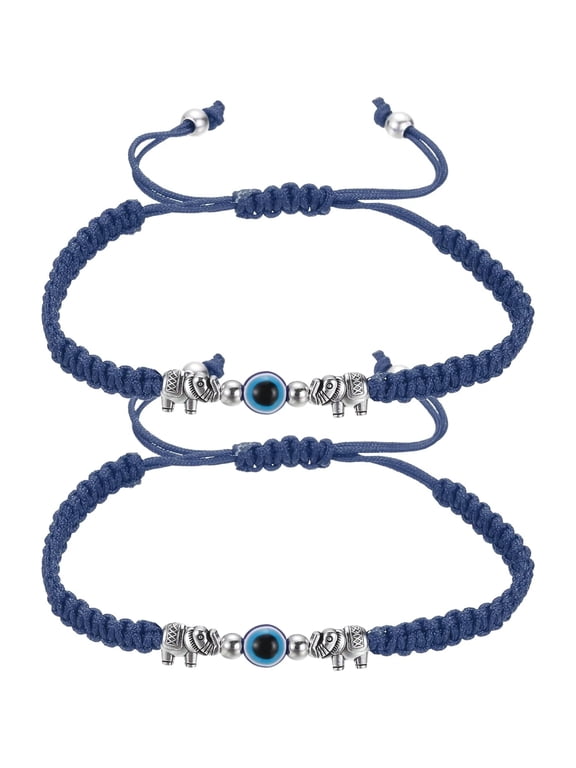 Evil Eye Lucky Bracelets, Handmade Braided Rope String Adjustable Protection Bracelets, Minimalist Jewelry for Women