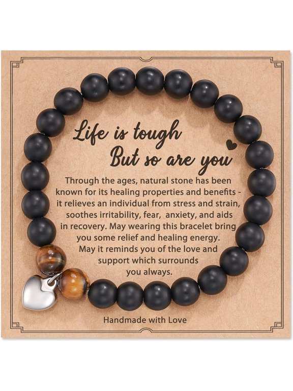 Inspirational Bracelets You're Awesome Natural Stone Bracelets/Healing Stress Relief Gift For Women Men Teachers Friends Graduation Gifts