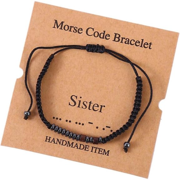 Zephyriana Inspirational Morse Code Bracelets for Women Silver Beads Jewelry Encouragement Mantra Gift for Her Mom Daughter Sister Best Friend Bff Friendship