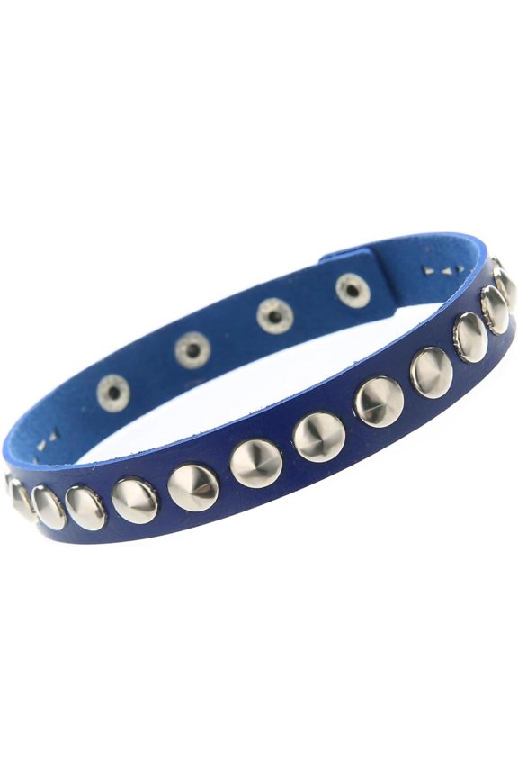 Punk Rivet Choker PU Leather Collar Gothic Necklace Adjustable Size Neck Accessories