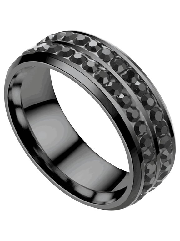 Titanium Double Ring for Women Men Fashion Stainless Couple Ring Trendy Anniversary Jewelry Accessories Creative Gifts