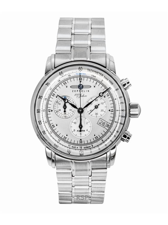 100 Jahre Chronograph Stainless Steel White Dial Quartz 7680MB1 Men's Watch
