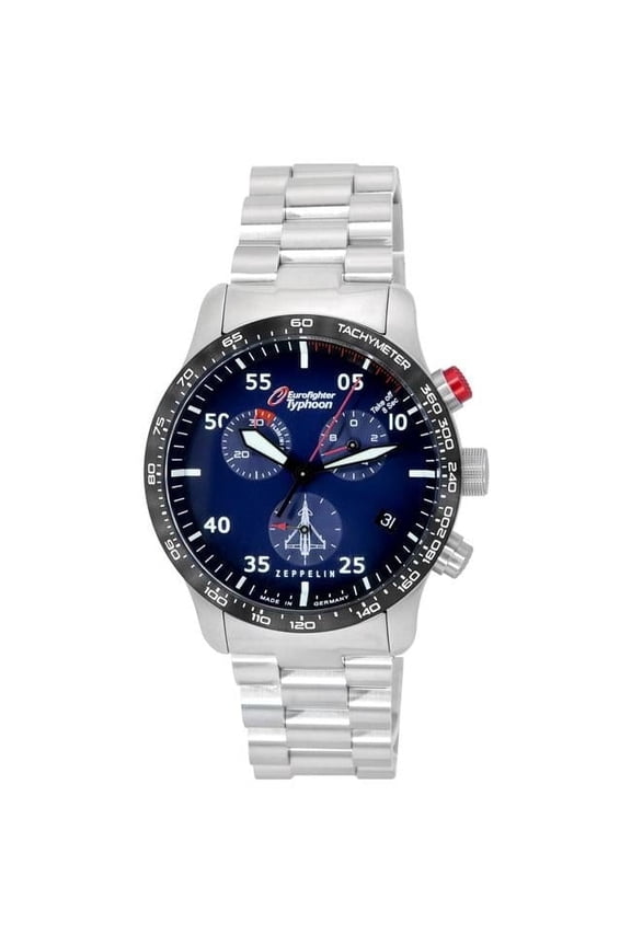Eurofighter Typhoon Chronograph Blue Dial Quartz 7298M3SET 100M Men's Watch With Band Sets
