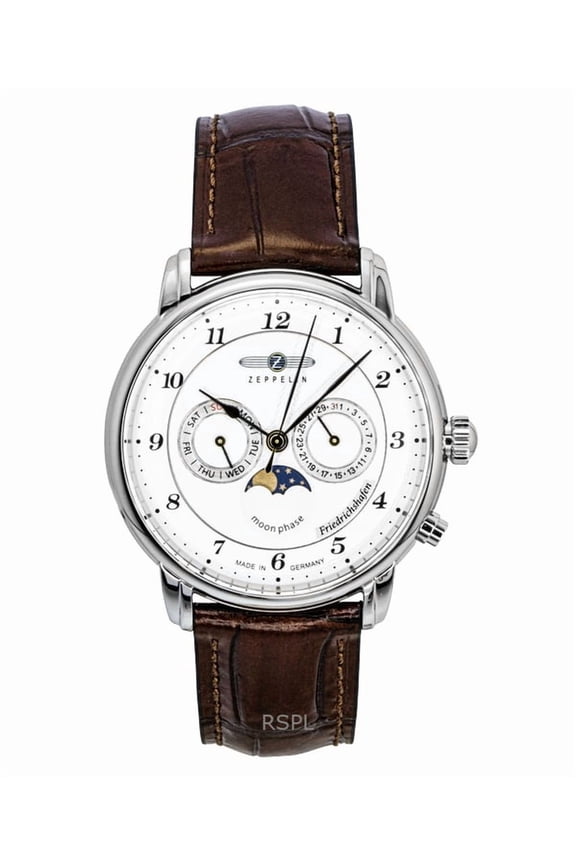 Friedrichshafen Brown Leather Strap White Dial Quartz 85361 Men's Watch