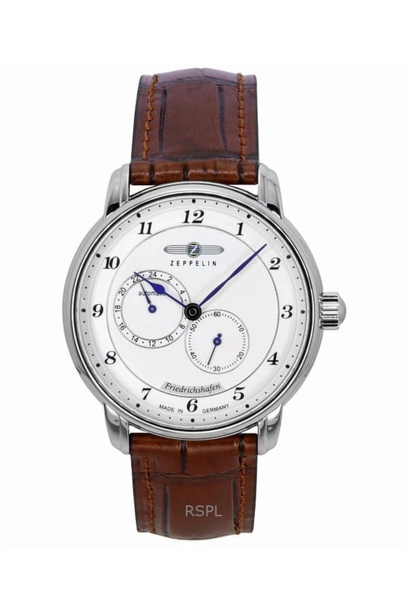 Friedrichshafen Leather Strap White Dial Automatic 85681 Men's Watch