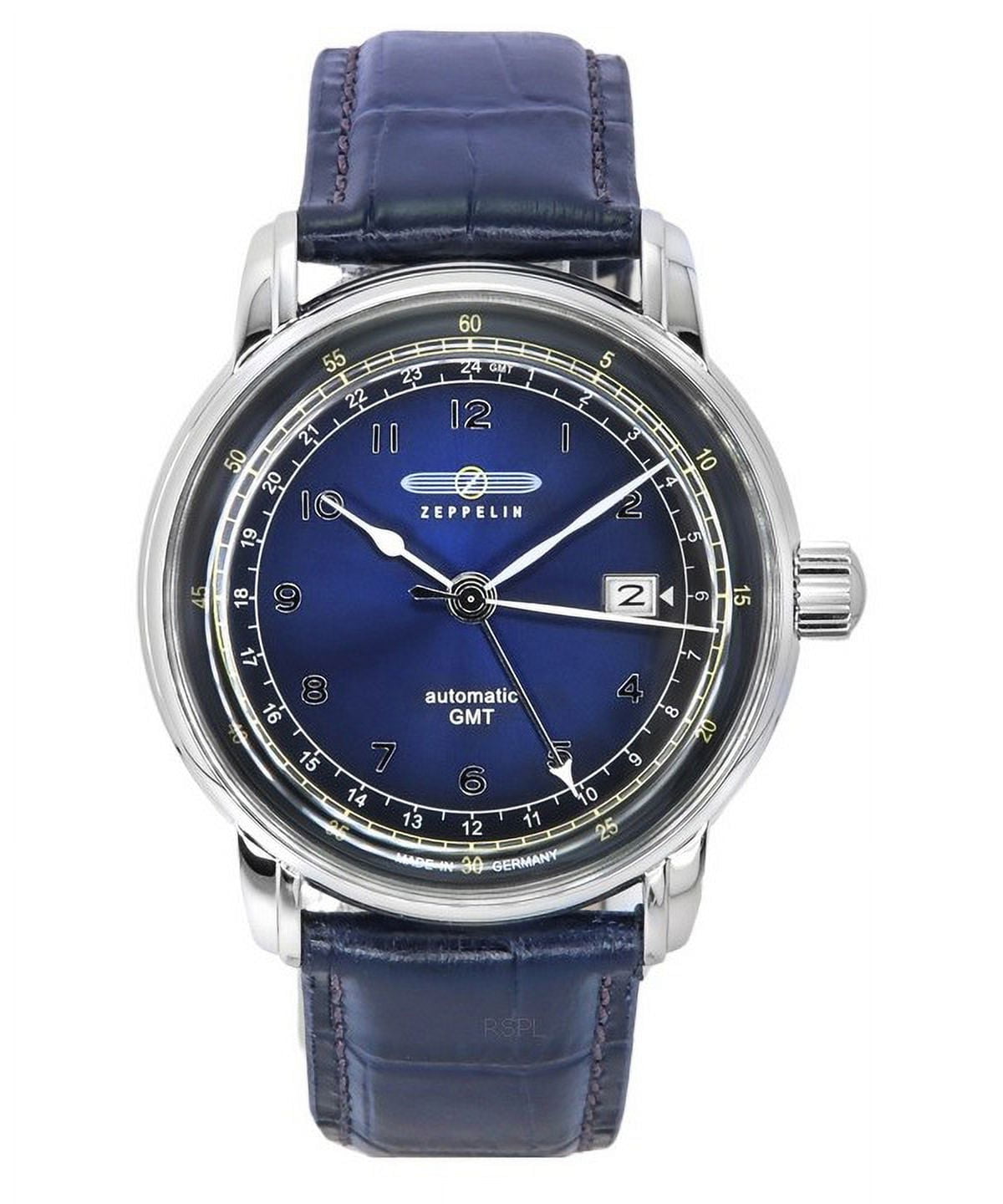 Zeppelin LZ126 Los Angeles GMT Leather Strap Blue Dial