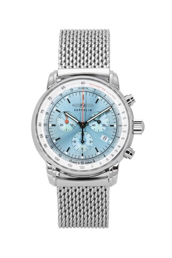 LZ14 Marine Chronograph Stainless Steel Ice Blue Dial Quartz 8886M3 Men's Watch