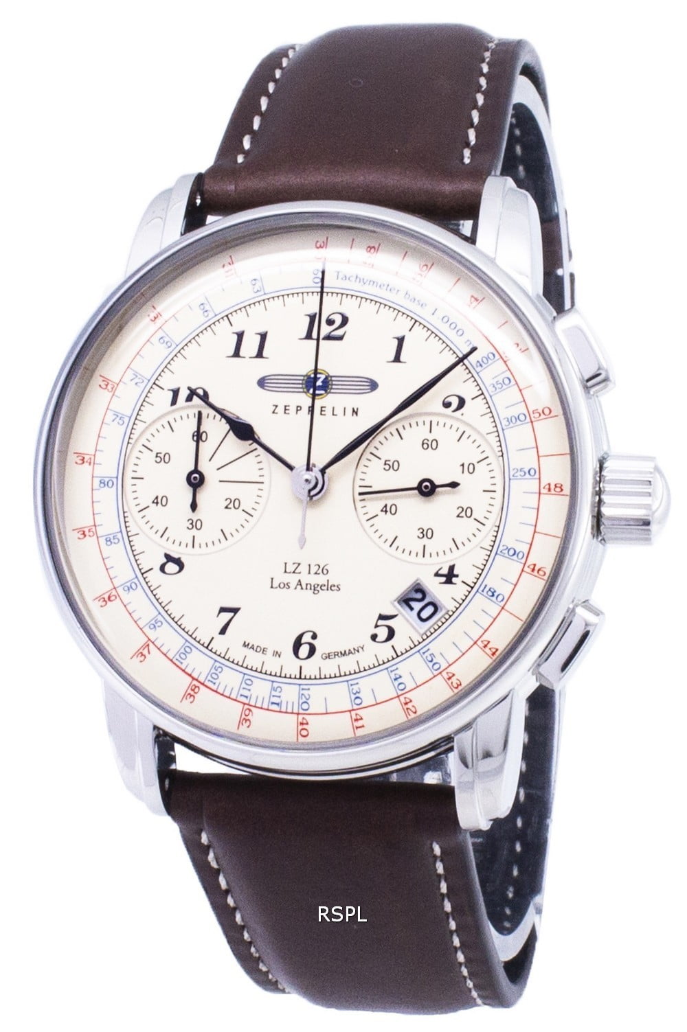 Zeppelin Men's Watch Series Night Cruise ETA Quartz Chronograph 10 Bar Date並行輸入 Zeppelin Series LZ129 7048-3 70483 Germany Made Men\u0027s Watch