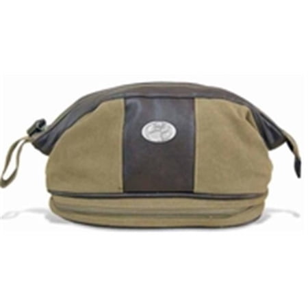ZeppelinProducts CLE-BTX1-KHK Clemson Toiletry Bag Waxed Canvas- 12 x 7 x 7