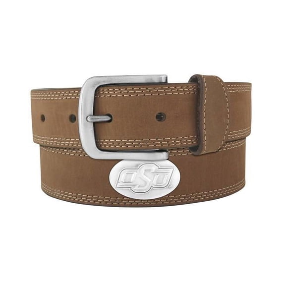 ZeppelinProducts Oklahoma State Concho Crazyhorse Leather Belt, 36 Waist