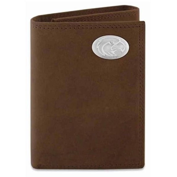 ZeppelinProducts SMS-IWT2-CRZH-LBR Southern Miss Trifold Crazyhorse Leather Wallet