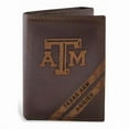 thumbnail image 1 of ZeppelinProducts TAM-IWD2-BRW Texas A&M Trifold Debossed Leather Wallet, 1 of 1