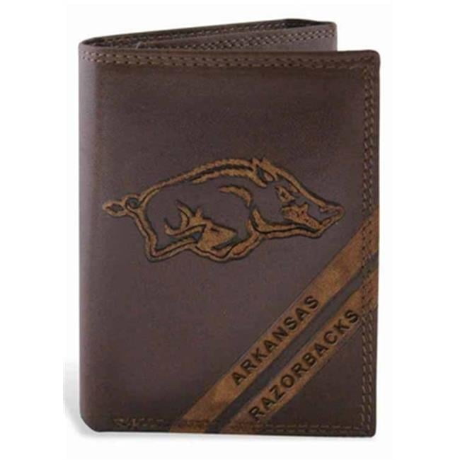 ZeppelinProducts UAR-IWD2-BRW Arkansas Trifold Debossed Leather Wallet