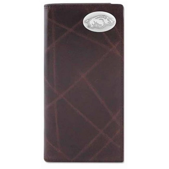 ZeppelinProducts UAR-IWT4-WRNK-BRW Arkansas Secretary Wrinkle Leather Wallet