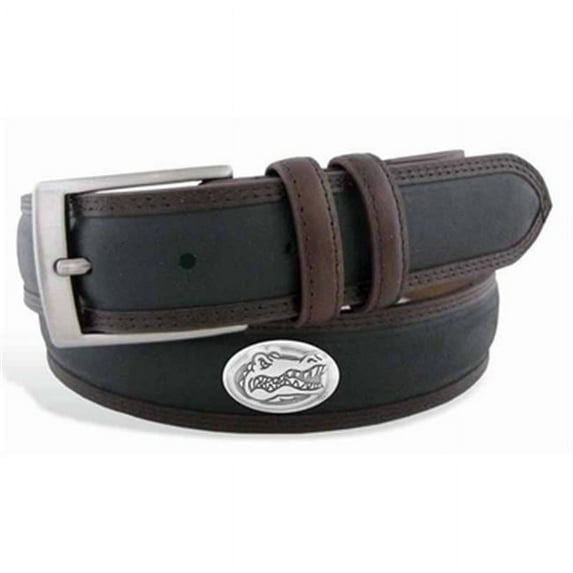 ZeppelinProducts UFL-BBLPS-BLK-44 Florida Concho Two Tone Leather Belt- 44 Waist
