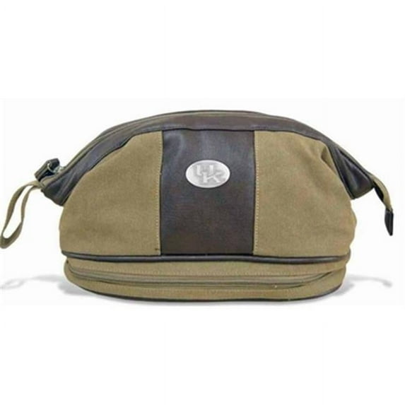 ZeppelinProducts UKY-BTX1-KHK Kentucky Toiletry Bag Waxed Canvas- 12 x 7 x 7