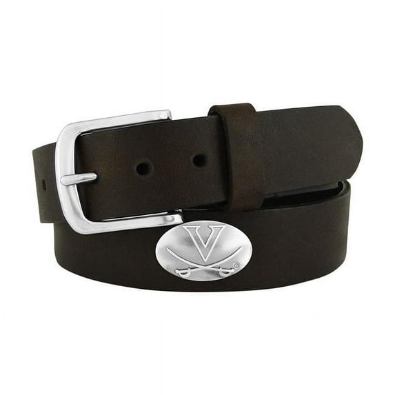 ZeppelinProducts UVA-BOLP-BRW-46 Virginia Concho Brown Leather Belt- 46 Waist
