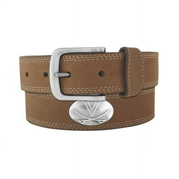 ZeppelinProducts UVA-BOLPSCRZ-LBR-32 Virginia Concho Crazyhorse Leather Belt- 32 Waist