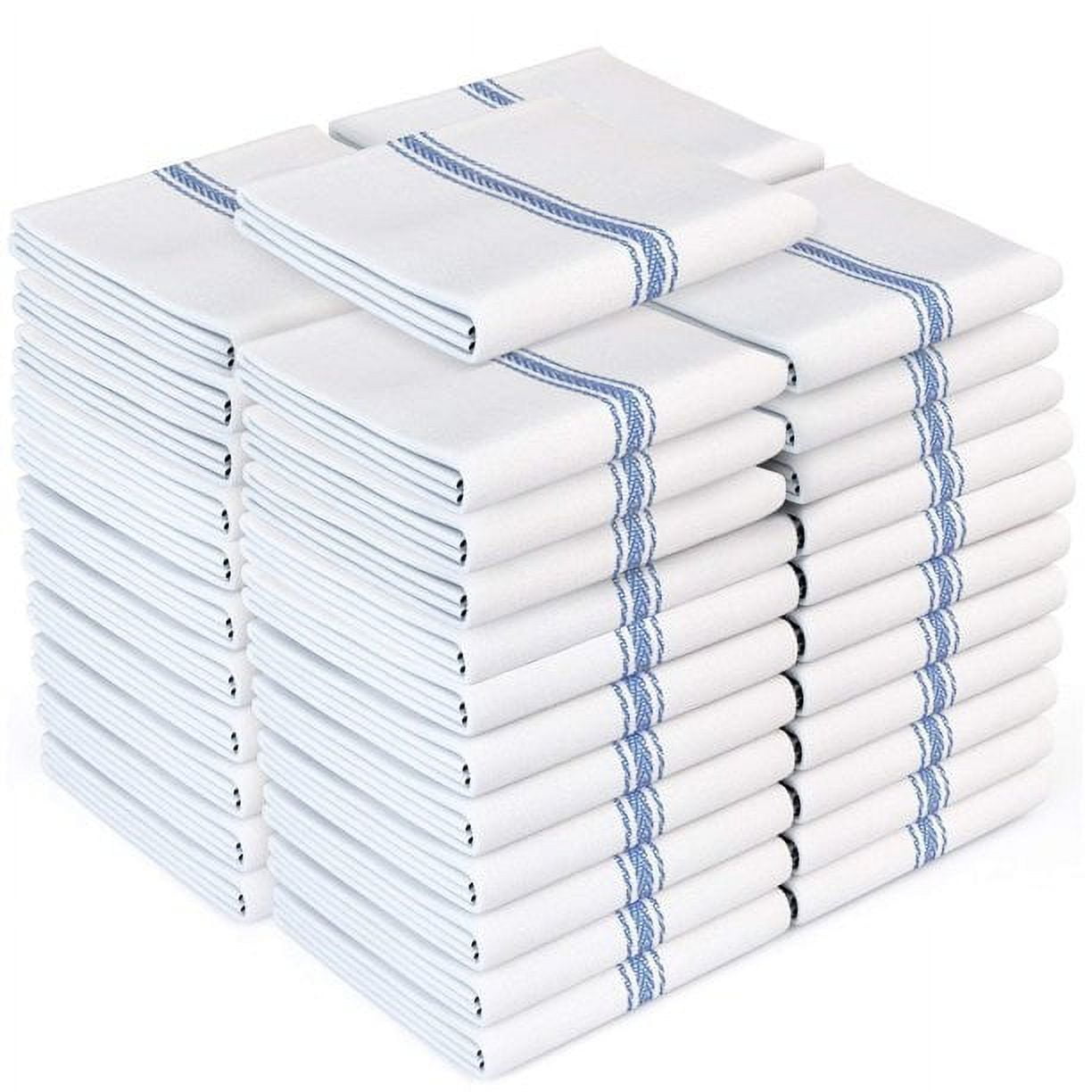 Zeppoli Classic White Kitchen Towels, 45Pack 100 Natural Cotton Dish