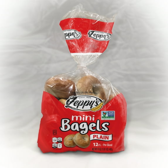 Zeppy's NON GMO Mini Plain Bagels