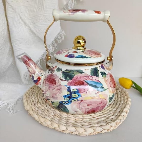 Zeprnir Enamel Teapot Cooling Water Kettle Boiling Water Kettle Hot Water Kettle Milk Tea Kettle