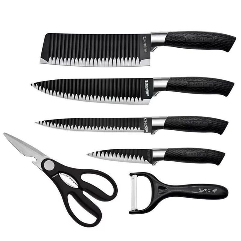 Zepter International 6 Pc Kitchen Knife Set - Black - Walmart.com