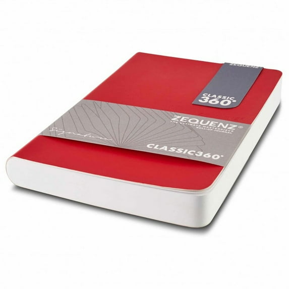 Zequenz Classic 360 Signature Lite A5 Notebook, Squared, Red