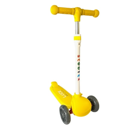 Zerak Kick Scooter LED Light-Up Wheels and 4 Adjustable Heights, for Children 2-6 Years