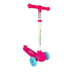 Zerak Kick Scooter LED Light-Up Wheels and 4 Adjustable Heights, for Children 2-6 Years