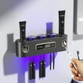 thumbnail image 1 of Zerak Wall-Mounted Rechargeable Toothbrush Holder with 3 Cups & Automatic Toothpaste Dispenser, 1 of 7