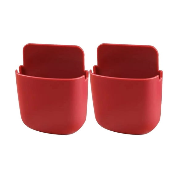 Zeranth 2Pcs Remote Control Holder Wall Mount,No Drill Remote Storage Box for TV Air Conditioner Pen Organizer Cell Phone Charging Rack Home Supplies