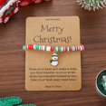 thumbnail image 1 of Zeranth Christmas Charm Bracelet with Card,Santa Snowflake Sock Charm Colorful Handmade Bead Stacked Bracelet Jewelry Kids Xmas Gift, 1 of 3