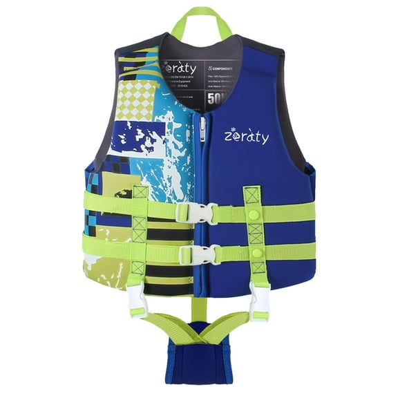 Zeraty Kids Swim Vest Life Jacket Flotation Swimming Aid with Adjustable Safety Strap Age 1-9 Years/22-50Lbs, Blue