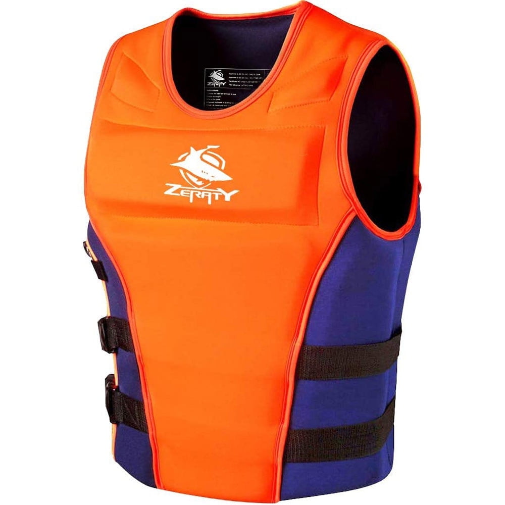 Zeraty Men Life Jacket Impact Vest Buoyancy Swimming Vest Safety Life