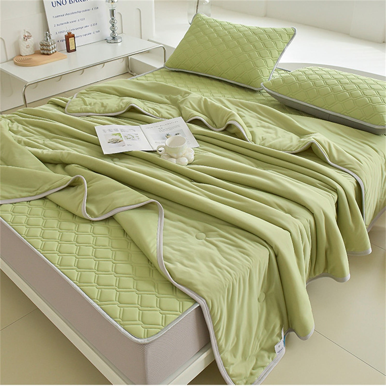 Zerbueate Couch Blanket High Grade Cool Feeling Silk Summer Cool Quilt Does Not Run Cotton Silk Slippery Can Be Machine Washed Gifts By The Gift Air Conditioning Quilt Summer, Clearance Sale